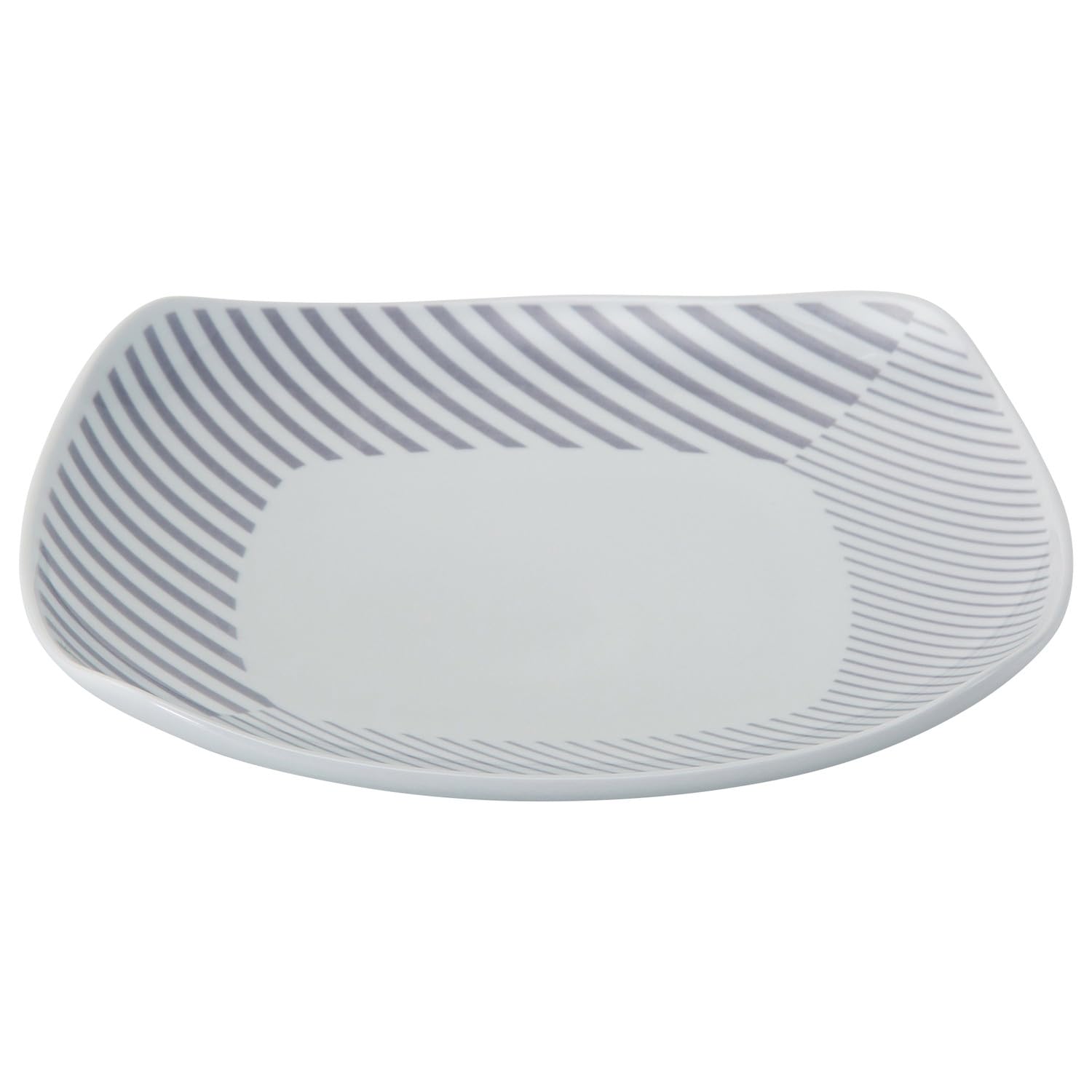 ????(Saikaitoki) Hasamiyaki 33169 Plate Plate, Square, Diameter 8.3 inches (21 cm), Copan Gray, Made in Japan, Microwave Safe, Dishwasher Safe