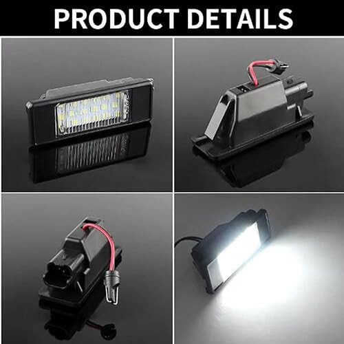 Miniatura 5 de 2 luces LED de matrícula para Nissan X-Trail T30 T31 Qashqai J10 J11 Primera P12 Pathfinder R51 Juke F15 para Benz W639 W906