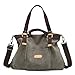 ChikencallÂ® Women Hobo Handbags Canvas Casual Vintage Shoulder bags Daily Purse Ladies Top Handle Bag Tote Crossbody Shopping Bags for Women -Armygreen