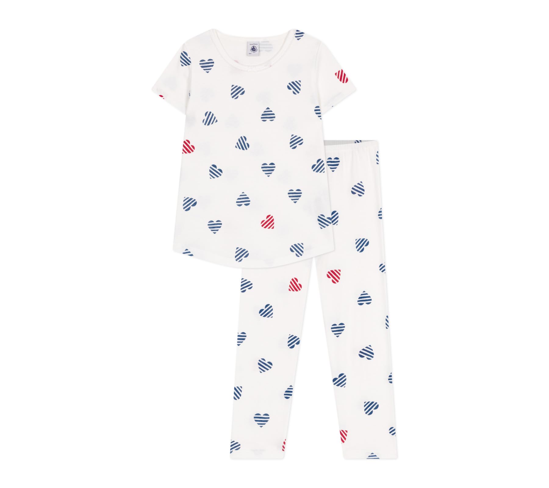 Petit Bateau Girl's A0d7a Sleepsuit, Marshmallow/Spi/Multicolor, 6 years