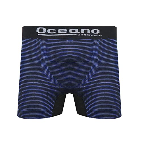 Kit 10 Cueca Boxer Microfibra Box Sortida Ocean - P