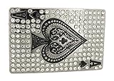 Ace of Spades with Rhinestones Belt Buckle