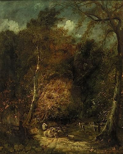 Art paysage boisé David Cox : la solution pour habiller un grand mur vide