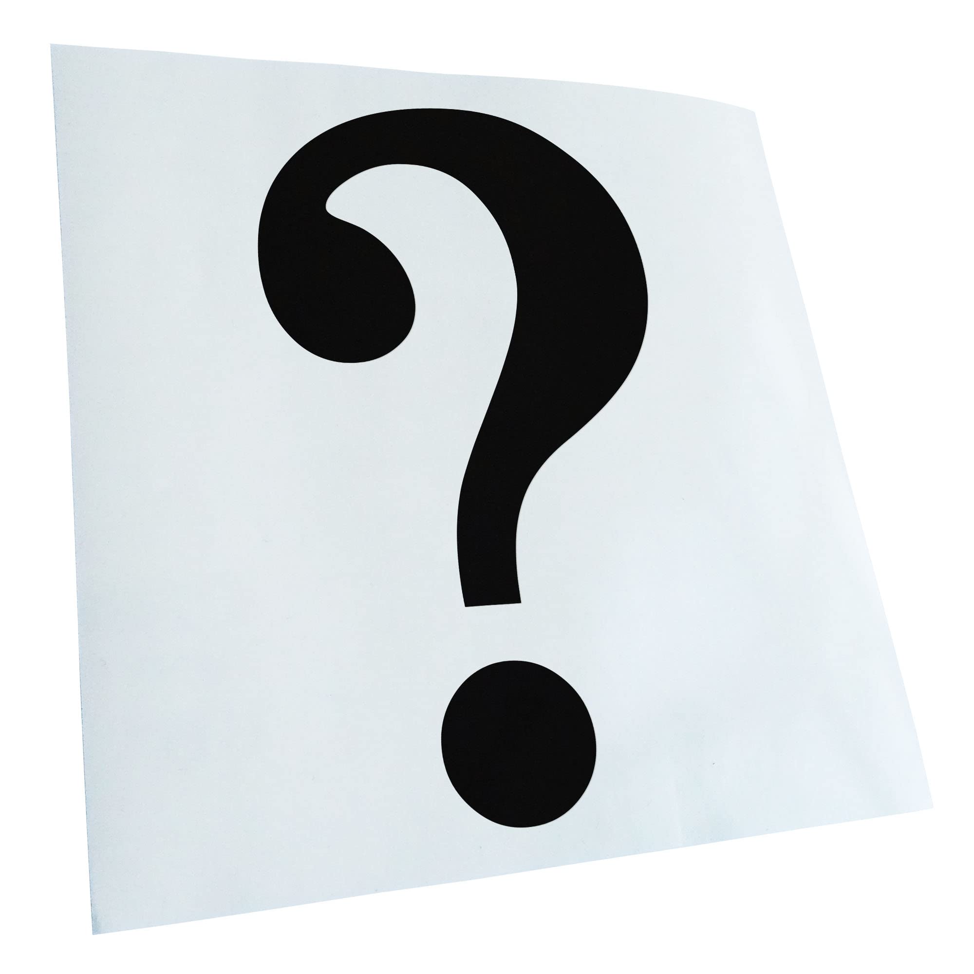 Kiwistar - Car Sticker - Black - 40 x 24 cm Question Mark Pictogram - Rear Window Car Sticker Weatherproof for Car Truck Moped Truck - Sticker Exterior Self-Adhesive Tuning Accessories for Window