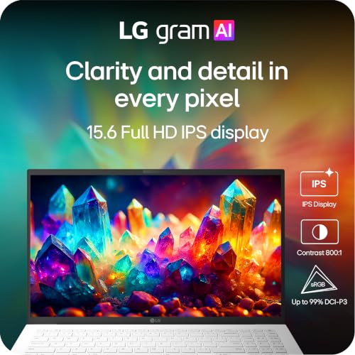 Image of LG gram 15-inch Thin and Lightweight Dual AI Touchscreen Laptop Computer, Windows 11 Home, Copilot+ PC, Powered by AMD Ryzen AI 7 450 Processor, 16GB RAM, 512GB SSD - Essence Silver