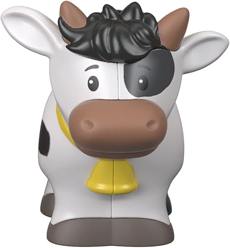 Pieza de repuesto para el juego Fisher-Price Little People Farm Animal Friends - GFL21 ~ Figura de repuesto de vaca blanca
