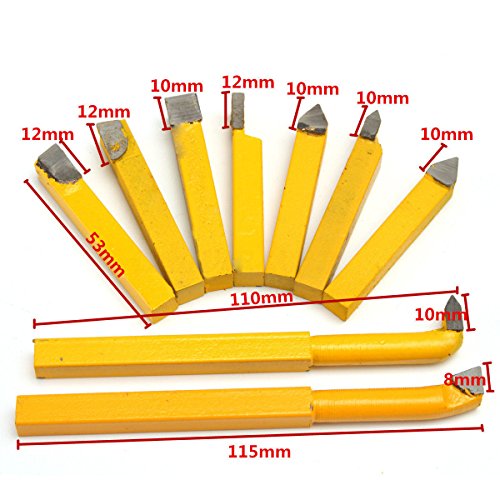 Herramientas para torno de madera con punta de carburo (set 9 piezas) miniatura 3