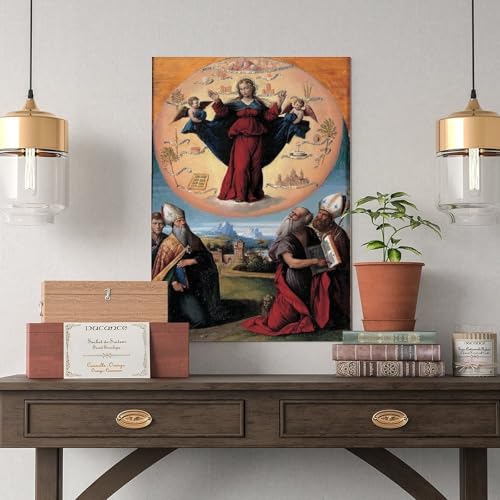 Toile Madonna Glory Benvenuto Tisi pour décoration murale de chambre à coucher - 5