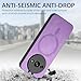 Ysnzaq Magnetic Case for OnePlus Ace 3 /12R 5G, Ultra Thin TPU Leather Phone Case Support Wireless Charging for OnePlus Ace 3 /12R 5G CC Purple