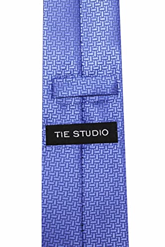 Image of TIE STUDIO Men's Necktie Pocket Square & Cufflink Set | Standard | Jacquard Fabric | Superior Stitching |