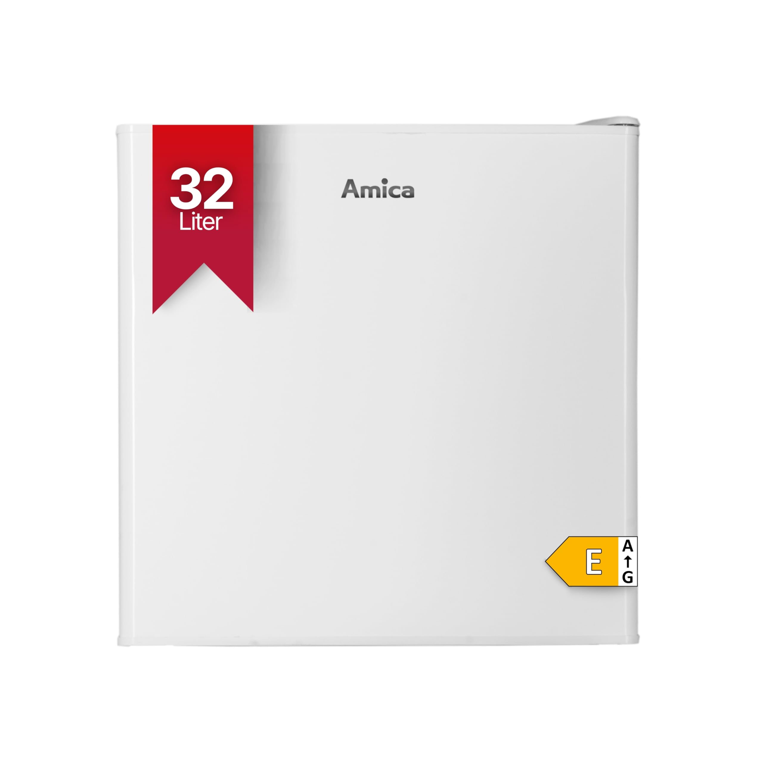 Amica Mini Gefrierschrank freistehend 50x48x44,5 cm 32L 4‑Sterne‑Gefrierfach mit Eiswürfelbehälter Freezer AGB 3010 W - Weiß