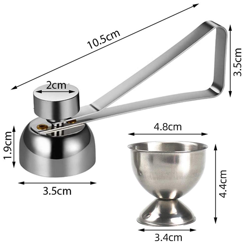 Stainless Steel Egg Cracker - Hard Boiled Egg Shell Remover Tool For Perfect Breakfast Eggs