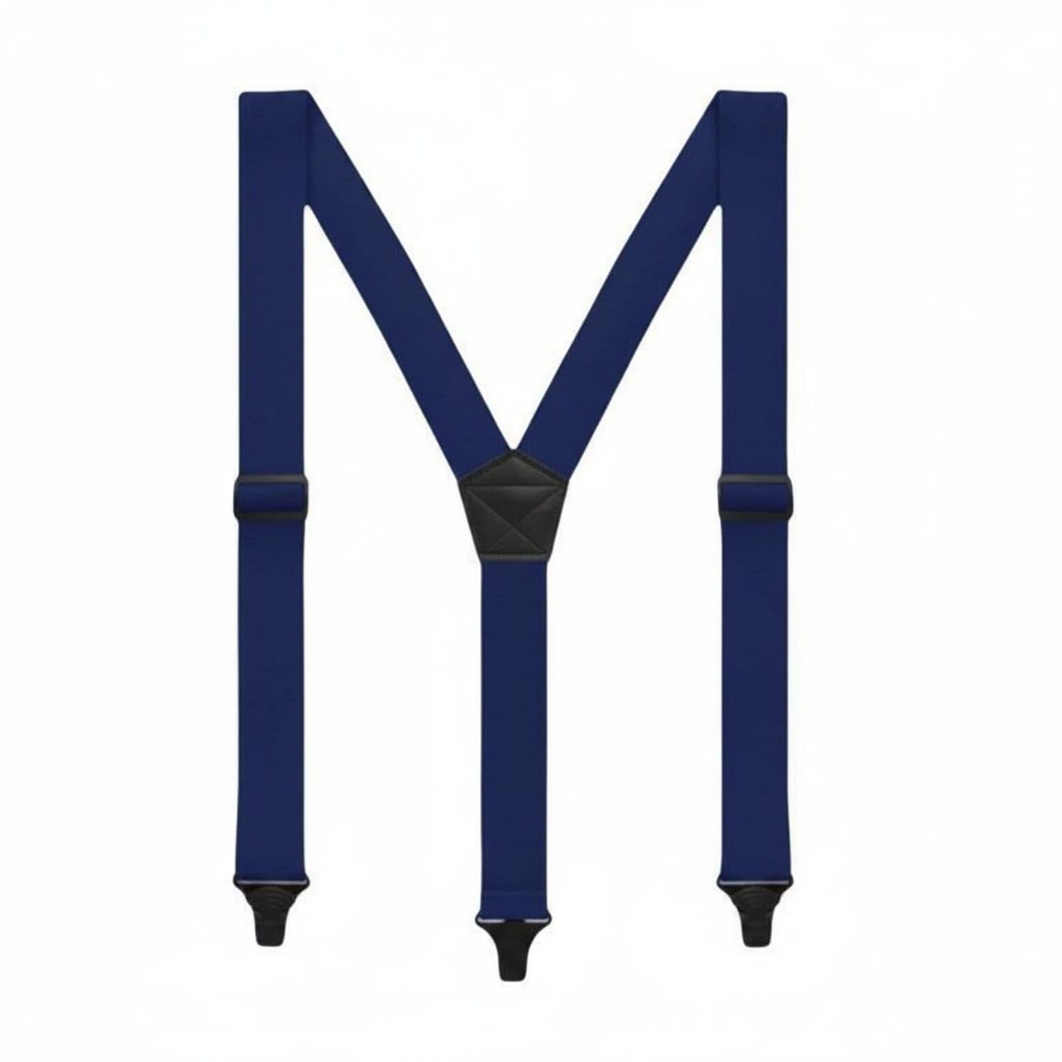 APIRILY Y-Back Suspenders Long-Lasting Snap-on Suspenders Metal Clips Braces, Navy Blue | Suspenders Braces | Mens Accessories-image-45