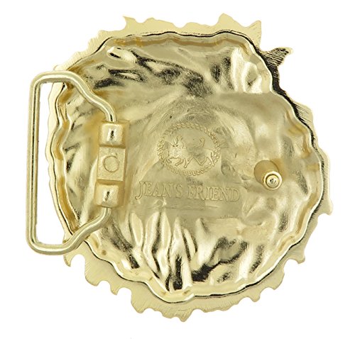 Yippo Accessories 4331248320 Lion Head Gold-Plated Belt Buckle thumb #1