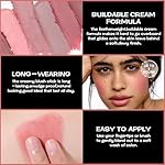 FOCALLURE Cream Blush Makeup,Buildable Blush Stick for Cheeks,Matte and Dewy Finish,Long Wearing,Easy Application,Lightweight Multi Stick,ROSE MARBLE - Image 3