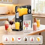 CROWNFUL Slushie Machine pour la maison, Machine à boire congelée et à servir la crème glacée, 6 Programmes de préréglage, Auto-Clean, pour Margaritas congelés, Frappés, Milkshakes & More