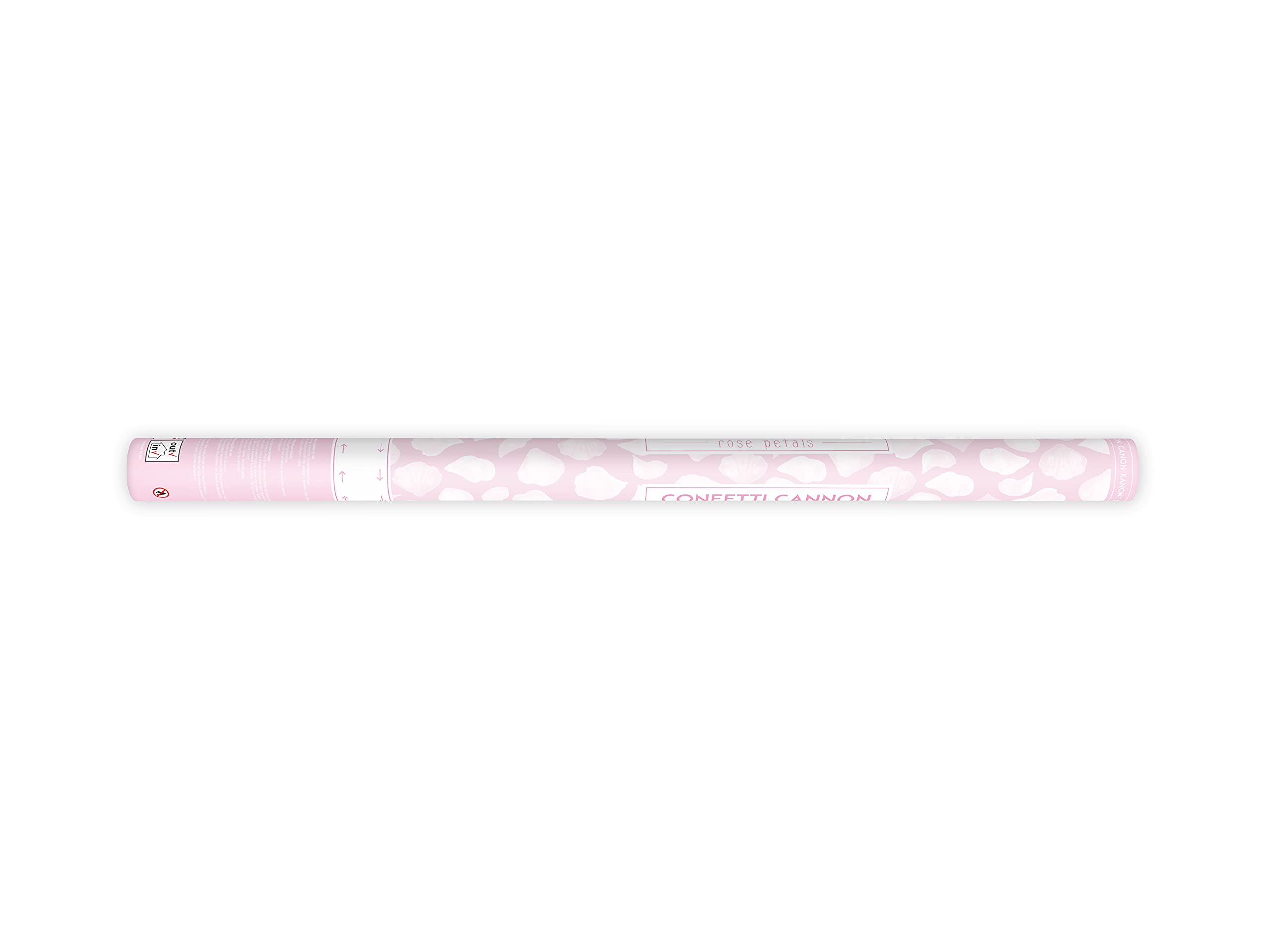 PartyDeco Konfettikanone – Weiße Rosenblätter, 80 Cm, Für Hochzeit & Geburtstag