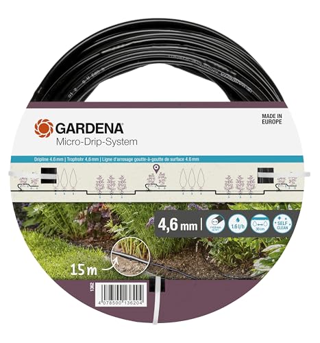 Gardena Micro-Drip-System Acryl Tropfrohr Oberirdisch 4,6m (3/16...
