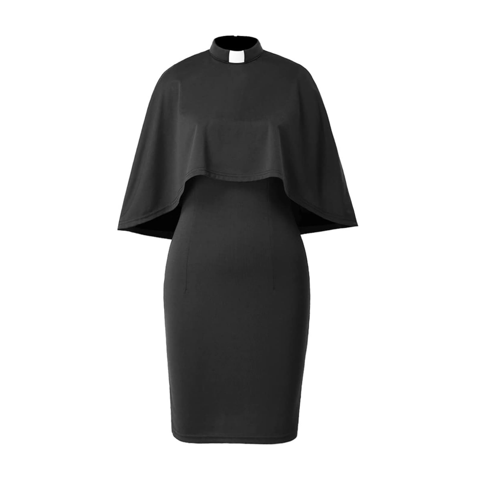 Cosplay-Kleid langärmlig Kleid mit Cape angenehm Dienstmädchenkleid für Themenparty, XXXL