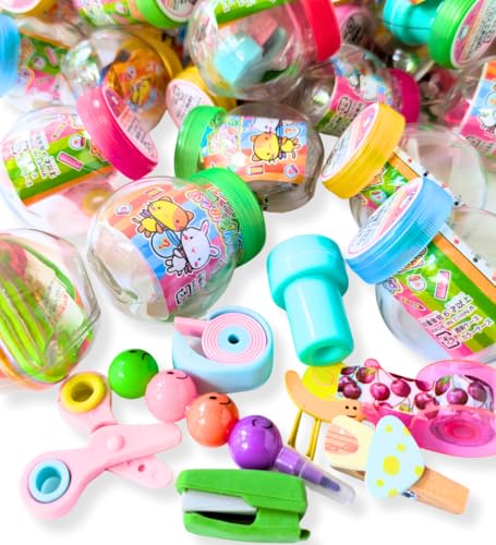 ガチャガチャ カプセル 景品 60個 48mm ガチャポン ガシャポン 縁日 子供 男の子用 女の子用 男女兼用 ミニ文具 文房具 消しゴム