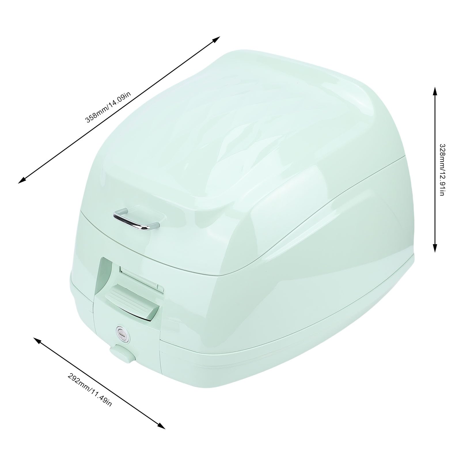 Asixxsix Top Case Moto 32L, Coffre Universel Étanche avec Dossier, pour
