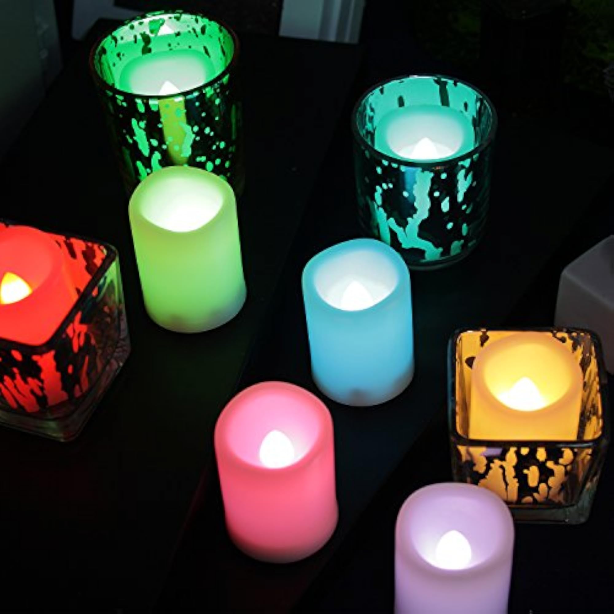Color Changing Flameless LED Votive Candles, 10 Pack