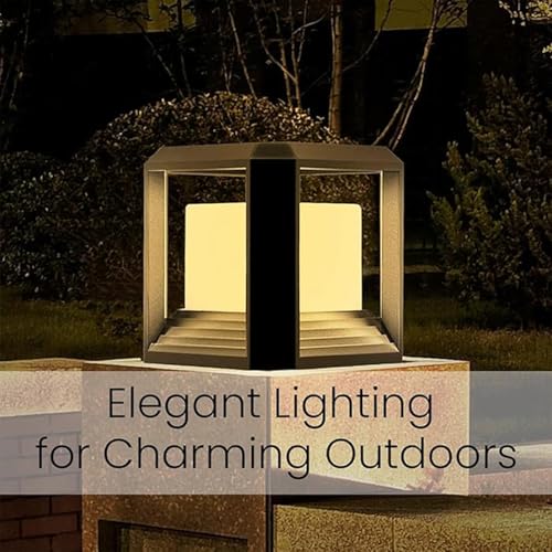 Image of SINOMAN Rustic Exterior Main Gate Light Decorative Mount Lamp Weather-Resistant Ideal for Entrance, Garden, Pathways, Fence Posts, Yard Lighting, and Outdoor (Without Bulb) (GL Classic, Pack of 1)