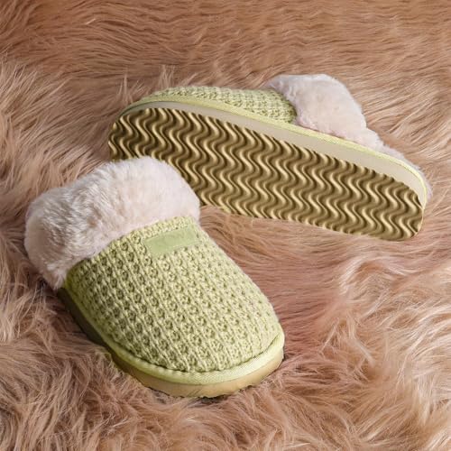 Image of OOW Cozy House Slippers for Women with Memory Foam Fuzzy Shoes for Indoor
