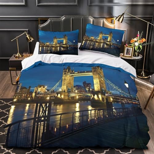 Housse de Couette Anti-Allergie London Bridge en Microfibre