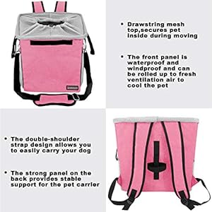 Pet-Carrier-Bicycle-Basket-Bag-Pet-CarrierBooster-Backpack-for-Dogs-and-Cats-with-Big-Side-PocketsComfy-Padded-Shoulder-StrapTravel-with-Your-Pet-SafetyPink - Cucciolini Doodles   Pet-Carrier-Bicycle-Basket-Bag-Pet-CarrierBooster-Backpack-for-Dogs-and-Cats-with-Big-Side-PocketsComfy-Padded-Shoulder-StrapTravel-with-Your-Pet-SafetyPink