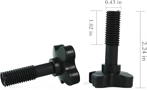 Miniatura 7 de Tornillo de fijación para columpio, diámetro de 0.43 pulgadas, tornillos Torx M10 para porche, jardín, toldo oscilante, 2 piezas (negro)