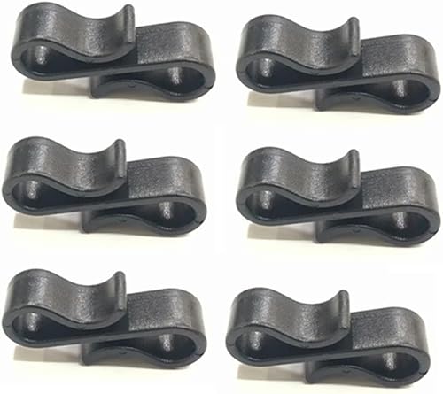 Teensery 100 ganchos de plástico en forma de S multiusos para el hogar, cocina, baño, jardín, tienda al aire libre, color negro