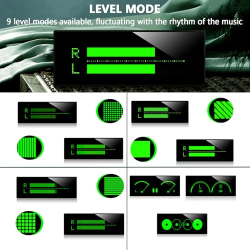 Analizador de espectro musical con pantalla LED rítmica e interfaz personalizable 7