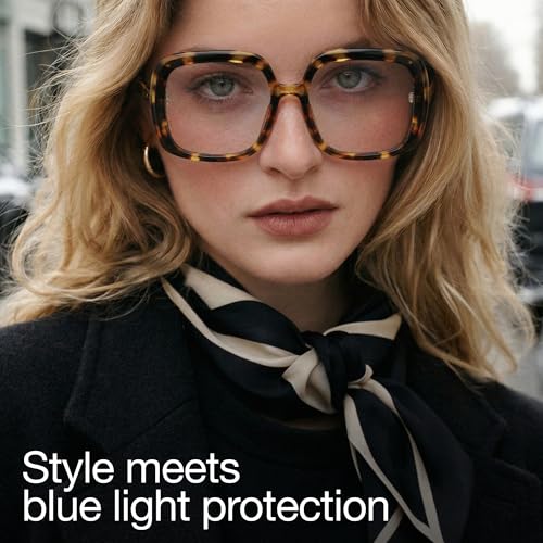 Image of miyya Blue Light Blocking Glasses for Women, Blue Light Glasses for Women Oversized Fashion Glasses