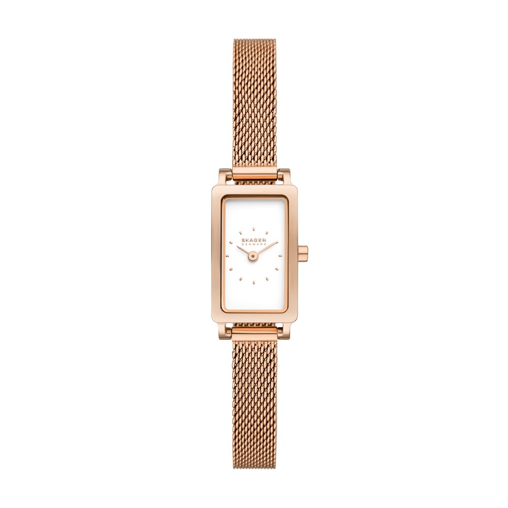 SKAGEN Hagen Watch for Women, Quartz Two Hand Movement with Stainless Steel or Leather Strap