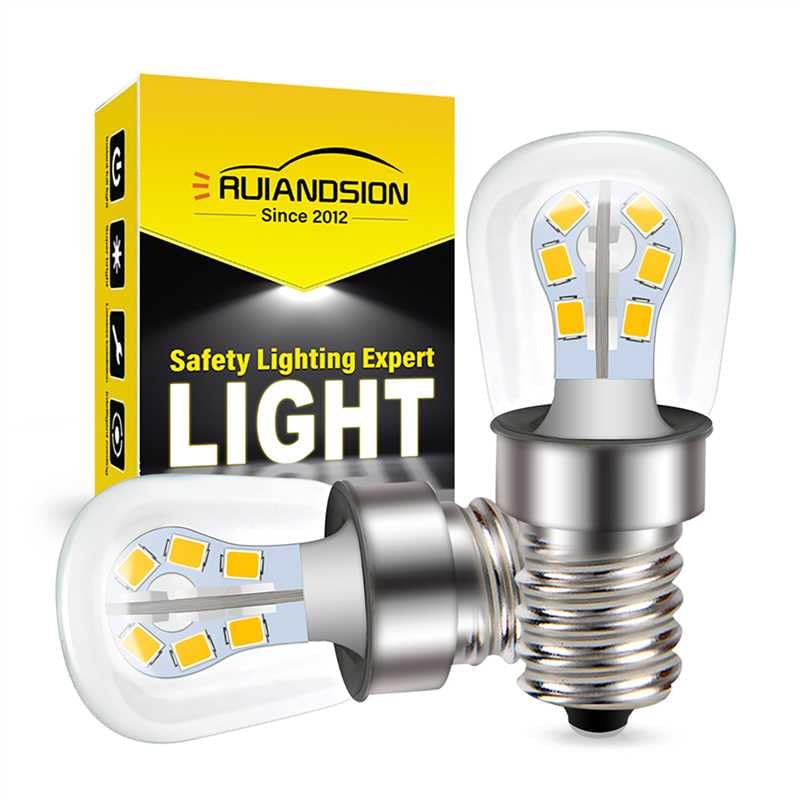 Ruiandsion E14 LED Light Bulbs Low Voltage AC DC 24V 2W Edison Screw Base LED Energy Saving Warm White Bulbs for Truck Solar Power Lamp,Pack of 2