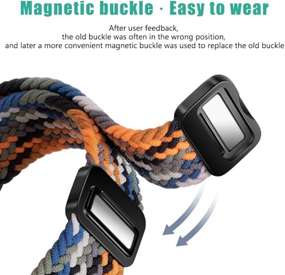 Image of Braided Nylon Band Compatible with Apple Watch 49mm /46mm /45mm /44mm /42mm /41mm /40mm /38mm | Adjustable Magnetic Clasp Strap Fit for Ultra 3 /2 /1, SE3 /2 /1 & Series 11 /10 /9 /8 /7 /6 /5 /4 /3 /2 /1