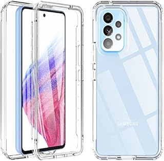 For Samsung A53 Case, Samsung A53 5G Case, 360 Full Body Built-in Screen Protector, Rugged PC Shockproof Anti-scratch Bumper Transparent Cover for Samsung Galaxy A53 -Clear