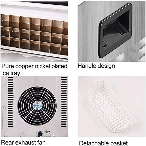 MHGD Eismaschine mit automatischer Wasseraufnahme, tragbare Edelstahl-Arbeitsplatte Macht elektrische Eismaschine, 55… – Bild 5