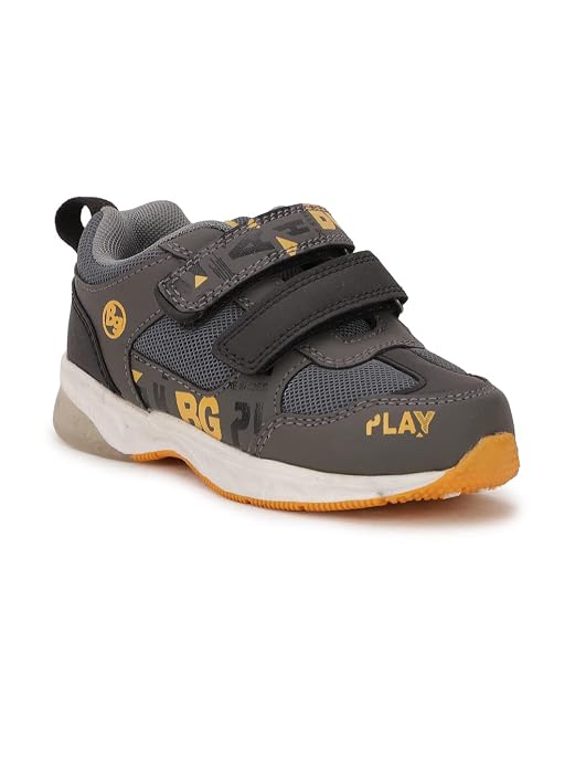 Bubblegummers Boys Ocean Charcoal Grey Casual Shoes