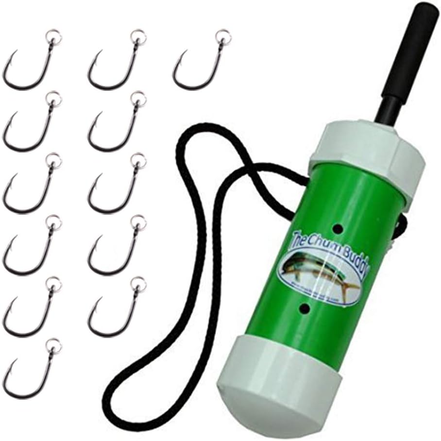 Chum Bucket with 12 Bonus Owner Hooks (Size 1/0 & 2/0)