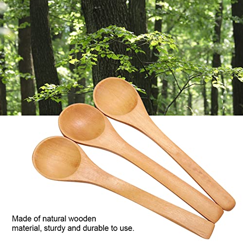 Mini cuchara de madera de 4.9 pulgadas para dosificar azúcar y café sin derrames 5