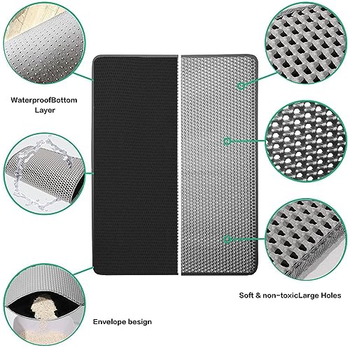 Tapete de areia para gatos, tapete de armadilha de areia para gatos, 61 x 89 cm / 66 x 116 cm, tapet