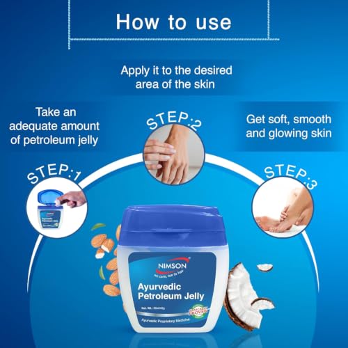 Image of Nimson Ayurvedic Petroleum Jelly Promotes Skin Healing & Seals Moisture - 50ml (Pack of 3)