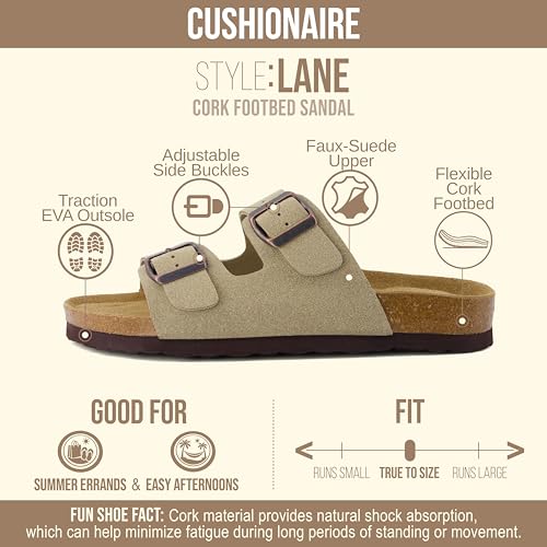 CUSHIONAIRE LANE-TAUPE VEGAN SUEDE -12W