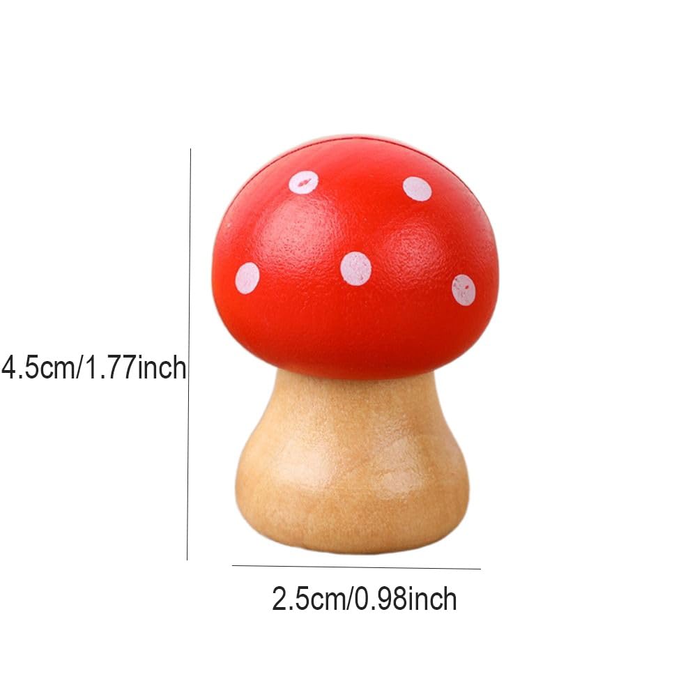 Leadigol 5Pcs Wooden Mushroom Place Card Holder, Cartoon Mushroom Table Number Holder, Desktop Message Folder, Office Memo Holders, Table Decor
