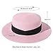 Lanzom Sun Hats for Women Wide Brim Straw Boater Hat Foldable Packable Beach Hat for Summer (Pink, Medium)