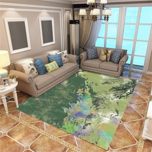 Tapis couloir vert 80x120 cm pour protéger le sol des adolescents - 2