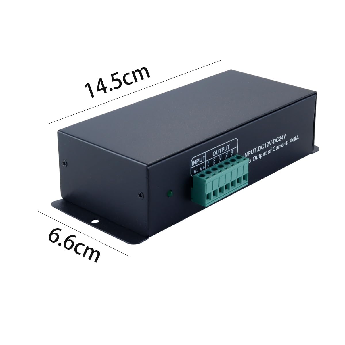 Hoite DMX512 RGBW Controller - 4-Channel DMX Dimmer for Strip Lights (Black) - Image 2
