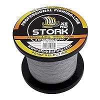 Ligne De Pêche Tressée Stork HDx8 – 300 M, 8 Brins En Dyneema, Extrêmement Souple, Résistante à L’eau Salée, Coloris Vif DUALTEC